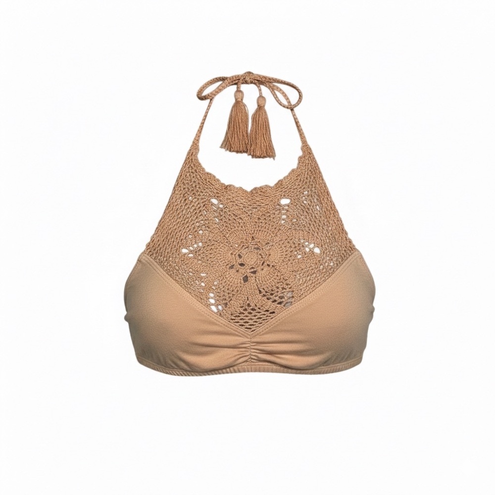 Volcom Crochet Knit Halter Top